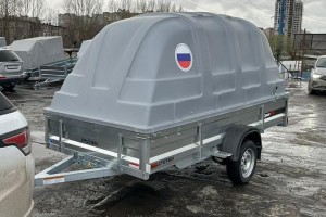 Прицеп легковой Спутник Про 3515/33 с пластиковой крышкой Wolf