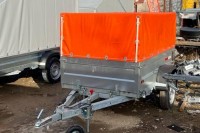 Прицеп с удлинителем дышла, опорным колесом и дополнительными габаритными фонарями